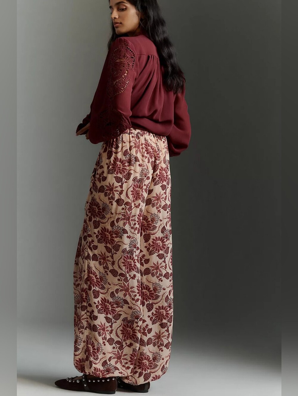 FARM Rio Floral Balloon Pants | Boho Wide Leg Lounge Trousers - Picture 2 of 7